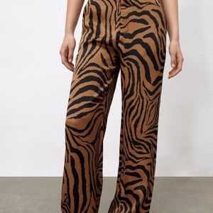 Brown Zebra Print Pants